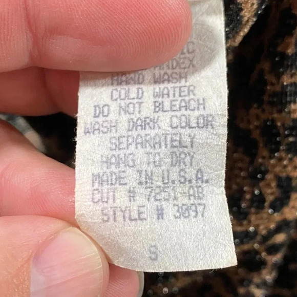 Sparkly Cheetah Print Spaghetti Strap Top Sz Small - Picture 4 of 4